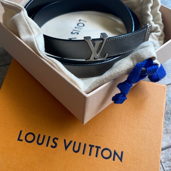 LV INITIALES 20MM belt silver / metallic size 75 - Picture 3 of 8